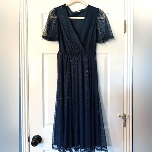 June and Hudson Navy Party Dress